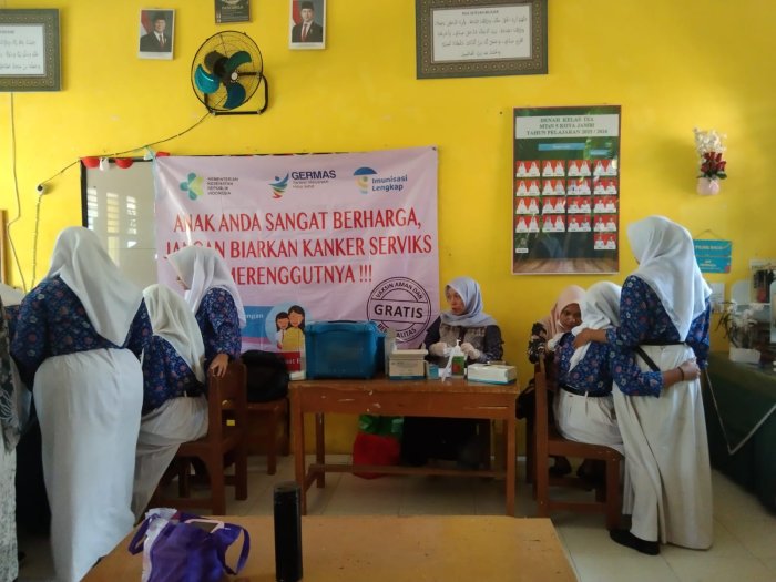 Puskesmas Kenali Besar Gelar Pemeriksaan Kesehatan dan Vaksinasi HPV