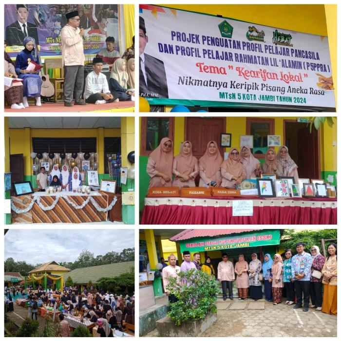 MTSN 5 KOTA  JAMBI GELAR PAMERAN PRODUK P5PPRA, PENTAS SENI  DAN BAZAR SERTA PENILAIAN SSK