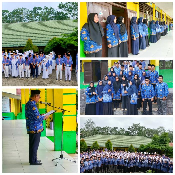 UPACARA HARDIKNAS DI MTSN 5 KOTA JAMBI BERLANGSUNG KHIDMAT