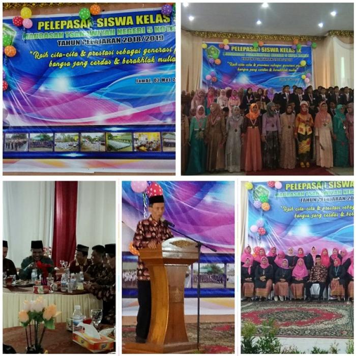 PELEPASAN SISWA KELAS IX TAHUN PELAJARAN 2018/2019 MTSN 5 KOTA JAMBI