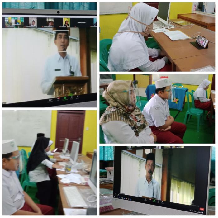 SISWA/I MTSN 5 KOTA JAMBI IKUTI PEMBUKAAN MATSAMA SE-PROPINSI JAMBI SECARA VIRTUAL