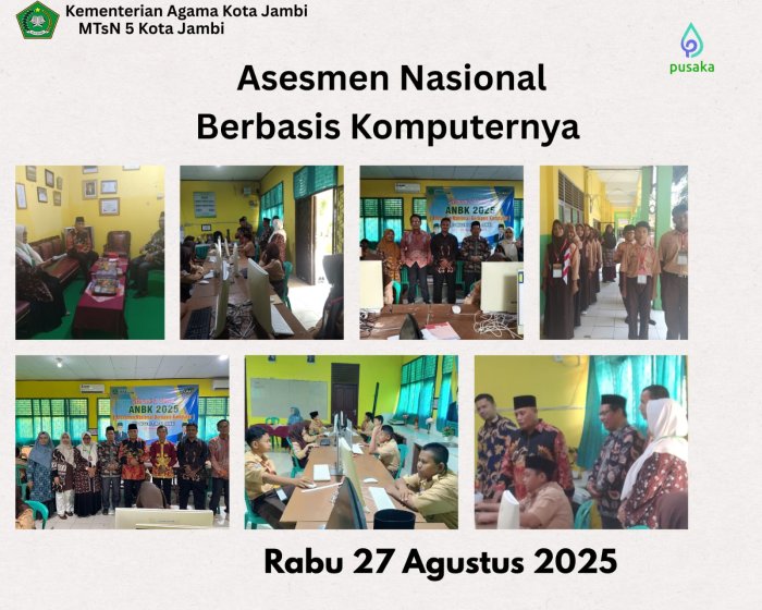 Kepala Kemenag Kota Jambi Tinjau Pelaksanaan ANBK 2025