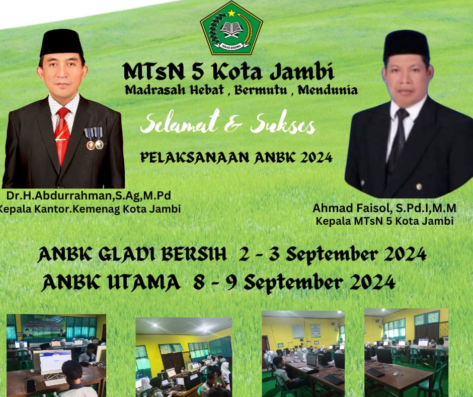PELAKSANAAN GLADI ASESMEN NASIONAL BERBASIS KOMPUTER TAHUN 2024 DI MTsN 5 KOTA JAMBI BERJALAN LANCAR PELAKSANAAN GLADI ASESMEN NASIONAL BERBASIS KOMPUTER TAHUN 2024 DI MTsN 5 KOTA JAMBI BERJALAN LANCAR