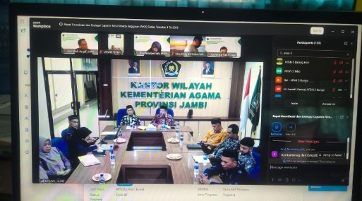 *PLT Kepala MTsN 5 Kota Jambi Ikuti Rapat Evaluasi Capaian Kinerja Anggaran Triwulan II *PLT Kepala MTsN 5 Kota Jambi Ikuti Rapat Evaluasi Capaian Kinerja Anggaran Triwulan II