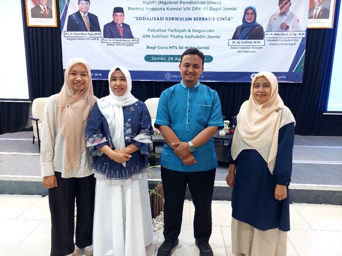 Guru MTsN 5 Jambi Hadiri Ngopi (ngobrol pendidikan Islam ) dan sosialisasi Kurikulum Cinta Bareng Komisi 8 DPR RI