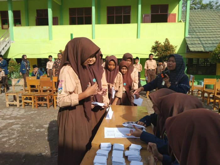 Pemilihan Ketua dan Wakil Ketua OSIM MTsN 5 Kota Jambi Berlangsung Meriah