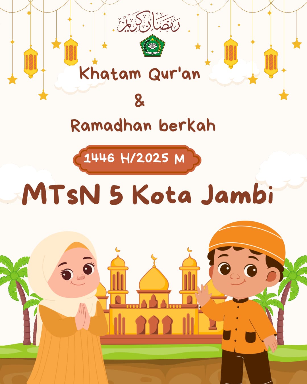 KBM HARI TERAJHIR MTsN 5 KOTA JAMBI: DIISI DENGAN KHATAM QUR'AN DAN RAMDHAN BERKAH