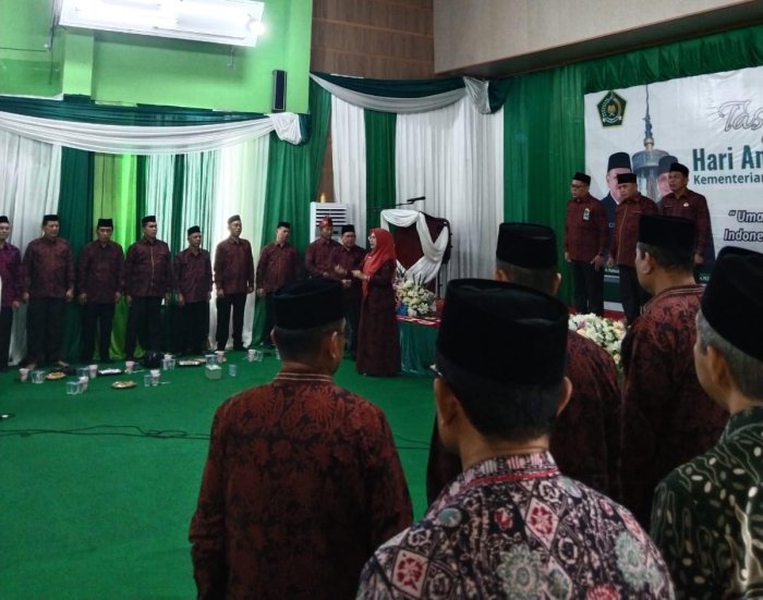  Hadiri Tasyakuran HAB Kemenag ke - 80 di Kantor Kementerian Agama Kota Jambi: Kepala Madrasah Kalo Bukan Kita Siapa Lagi