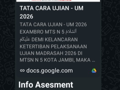 Panitia Sumatif MTsN 5 Kota Jambi Manfaatkan Libur Idul Adha untuk Simulasi Ujian Online